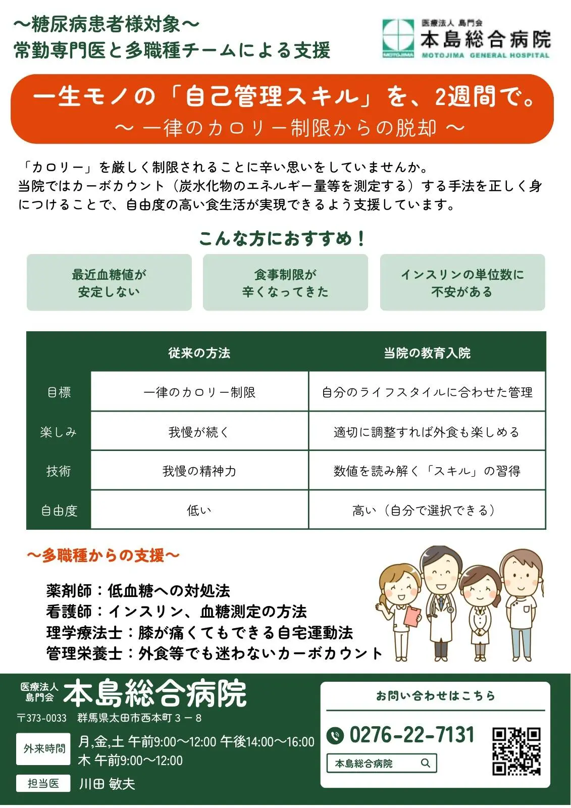 糖尿病教育入院 案内資料